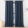 imageNICETOWN Room Darkening Patio Curtains for Sliding Door Hook BeltRod PocketBack Tab Thermal Window Treatment Room Divider Curtains for BedroomLiving Room Angora W100 x L84 1 PanelNavy Blue
