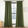 imageNICETOWN Room Darkening Patio Curtains for Sliding Door Hook BeltRod PocketBack Tab Thermal Window Treatment Room Divider Curtains for BedroomLiving Room Angora W100 x L84 1 PanelForest Green