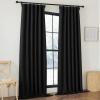 imageNICETOWN Room Darkening Patio Curtains for Sliding Door Hook BeltRod PocketBack Tab Thermal Window Treatment Room Divider Curtains for BedroomLiving Room Angora W100 x L84 1 PanelBlack