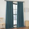 imageNICETOWN Room Darkening Patio Curtains for Sliding Door Hook BeltRod PocketBack Tab Thermal Window Treatment Room Divider Curtains for BedroomLiving Room Angora W100 x L84 1 PanelGreyish Blue