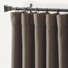 imageNICETOWN Room Darkening Patio Curtains for Sliding Door Hook BeltRod PocketBack Tab Thermal Window Treatment Room Divider Curtains for BedroomLiving Room Angora W100 x L84 1 PanelBrown