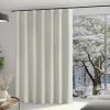 imageNICETOWN Room Darkening Patio Curtains for Sliding Door Hook BeltRod PocketBack Tab Thermal Window Treatment Room Divider Curtains for BedroomLiving Room Angora W100 x L84 1 PanelNatural