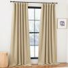 imageNICETOWN Room Darkening Patio Curtains for Sliding Door Hook BeltRod PocketBack Tab Thermal Window Treatment Room Divider Curtains for BedroomLiving Room Angora W100 x L84 1 PanelOatmeal