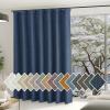 imageNICETOWN Room Darkening Patio Curtains for Sliding Door Hook BeltRod PocketBack Tab Thermal Window Treatment Room Divider Curtains for BedroomLiving Room Angora W100 x L84 1 PanelNavy Blue