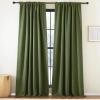 imageNICETOWN Room Darkening Patio Curtains for Sliding Door Hook BeltRod PocketBack Tab Thermal Window Treatment Room Divider Curtains for BedroomLiving Room Angora W100 x L84 1 PanelForest Green