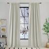 imageNICETOWN Room Darkening Patio Curtains for Sliding Door Hook BeltRod PocketBack Tab Thermal Window Treatment Room Divider Curtains for BedroomLiving Room Angora W100 x L84 1 PanelNatural