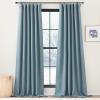imageNICETOWN Room Darkening Patio Curtains for Sliding Door Hook BeltRod PocketBack Tab Thermal Window Treatment Room Divider Curtains for BedroomLiving Room Angora W100 x L84 1 PanelMist Blue