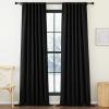 imageNICETOWN Room Darkening Patio Curtains for Sliding Door Hook BeltRod PocketBack Tab Thermal Window Treatment Room Divider Curtains for BedroomLiving Room Angora W100 x L84 1 PanelBlack