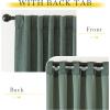 imageNICETOWN Room Darkening Patio Curtains for Sliding Door Hook BeltRod PocketBack Tab Thermal Window Treatment Room Divider Curtains for BedroomLiving Room Angora W100 x L84 1 PanelGreyish Green