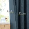 imageNICETOWN Room Darkening Patio Curtains for Sliding Door Hook BeltRod PocketBack Tab Thermal Window Treatment Room Divider Curtains for BedroomLiving Room Angora W100 x L84 1 PanelStone Blue