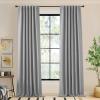 imageNICETOWN Room Darkening Patio Curtains for Sliding Door Hook BeltRod PocketBack Tab Thermal Window Treatment Room Divider Curtains for BedroomLiving Room Angora W100 x L84 1 PanelLight Grey