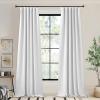 imageNICETOWN Room Darkening Patio Curtains for Sliding Door Hook BeltRod PocketBack Tab Thermal Window Treatment Room Divider Curtains for BedroomLiving Room Angora W100 x L84 1 PanelGreyish White