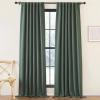 imageNICETOWN Room Darkening Patio Curtains for Sliding Door Hook BeltRod PocketBack Tab Thermal Window Treatment Room Divider Curtains for BedroomLiving Room Angora W100 x L84 1 PanelGreyish Green