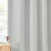 imageNICETOWN Room Darkening Patio Curtains for Sliding Door Hook BeltRod PocketBack Tab Thermal Window Treatment Room Divider Curtains for BedroomLiving Room Angora W100 x L84 1 PanelGreyish White