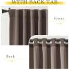 imageNICETOWN Room Darkening Patio Curtains for Sliding Door Hook BeltRod PocketBack Tab Thermal Window Treatment Room Divider Curtains for BedroomLiving Room Angora W100 x L84 1 PanelBrown