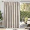 imageNICETOWN Room Darkening Patio Curtains for Sliding Door Hook BeltRod PocketBack Tab Thermal Window Treatment Room Divider Curtains for BedroomLiving Room Angora W100 x L84 1 PanelAngora
