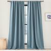 imageNICETOWN Room Darkening Patio Curtains for Sliding Door Hook BeltRod PocketBack Tab Thermal Window Treatment Room Divider Curtains for BedroomLiving Room Angora W100 x L84 1 PanelMist Blue