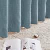 imageNICETOWN Room Darkening Patio Curtains for Sliding Door Hook BeltRod PocketBack Tab Thermal Window Treatment Room Divider Curtains for BedroomLiving Room Angora W100 x L84 1 PanelMist Blue