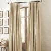 imageNICETOWN Room Darkening Patio Curtains for Sliding Door Hook BeltRod PocketBack Tab Thermal Window Treatment Room Divider Curtains for BedroomLiving Room Angora W100 x L84 1 PanelOatmeal