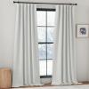 imageNICETOWN Room Darkening Patio Curtains for Sliding Door Hook BeltRod PocketBack Tab Thermal Window Treatment Room Divider Curtains for BedroomLiving Room Angora W100 x L84 1 PanelGreyish White
