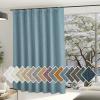 imageNICETOWN Room Darkening Patio Curtains for Sliding Door Hook BeltRod PocketBack Tab Thermal Window Treatment Room Divider Curtains for BedroomLiving Room Angora W100 x L84 1 PanelMist Blue