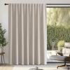 imageNICETOWN Room Darkening Patio Curtains for Sliding Door Hook BeltRod PocketBack Tab Thermal Window Treatment Room Divider Curtains for BedroomLiving Room Angora W100 x L84 1 PanelAngora