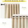 imageNICETOWN Room Darkening Patio Curtains for Sliding Door Hook BeltRod PocketBack Tab Thermal Window Treatment Room Divider Curtains for BedroomLiving Room Angora W100 x L84 1 PanelOatmeal