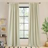 imageNICETOWN Room Darkening Patio Curtains for Sliding Door Hook BeltRod PocketBack Tab Thermal Window Treatment Room Divider Curtains for BedroomLiving Room Angora W100 x L84 1 PanelBeige