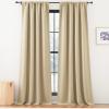 imageNICETOWN Room Darkening Patio Curtains for Sliding Door Hook BeltRod PocketBack Tab Thermal Window Treatment Room Divider Curtains for BedroomLiving Room Angora W100 x L84 1 PanelOatmeal