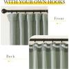 imageNICETOWN Room Darkening Patio Curtains for Sliding Door Hook BeltRod PocketBack Tab Thermal Window Treatment Room Divider Curtains for BedroomLiving Room Angora W100 x L84 1 PanelSage Green