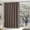 imageNICETOWN Room Darkening Patio Curtains for Sliding Door Hook BeltRod PocketBack Tab Thermal Window Treatment Room Divider Curtains for BedroomLiving Room Angora W100 x L84 1 PanelBrown
