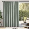 imageNICETOWN Room Darkening Patio Curtains for Sliding Door Hook BeltRod PocketBack Tab Thermal Window Treatment Room Divider Curtains for BedroomLiving Room Angora W100 x L84 1 PanelSage Green