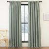 imageNICETOWN Room Darkening Patio Curtains for Sliding Door Hook BeltRod PocketBack Tab Thermal Window Treatment Room Divider Curtains for BedroomLiving Room Angora W100 x L84 1 PanelSage Green