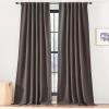 imageNICETOWN Room Darkening Patio Curtains for Sliding Door Hook BeltRod PocketBack Tab Thermal Window Treatment Room Divider Curtains for BedroomLiving Room Angora W100 x L84 1 PanelBrown