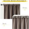 imageNICETOWN Room Darkening Patio Curtains for Sliding Door Hook BeltRod PocketBack Tab Thermal Window Treatment Room Divider Curtains for BedroomLiving Room Angora W100 x L84 1 PanelBrown