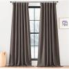 imageNICETOWN Room Darkening Patio Curtains for Sliding Door Hook BeltRod PocketBack Tab Thermal Window Treatment Room Divider Curtains for BedroomLiving Room Angora W100 x L84 1 PanelBrown