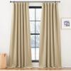 imageNICETOWN Room Darkening Patio Curtains for Sliding Door Hook BeltRod PocketBack Tab Thermal Window Treatment Room Divider Curtains for BedroomLiving Room Angora W100 x L84 1 PanelOatmeal