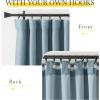 imageNICETOWN Room Darkening Patio Curtains for Sliding Door Hook BeltRod PocketBack Tab Thermal Window Treatment Room Divider Curtains for BedroomLiving Room Angora W100 x L84 1 PanelMist Blue