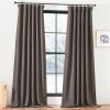 imageNICETOWN Room Darkening Patio Curtains for Sliding Door Hook BeltRod PocketBack Tab Thermal Window Treatment Room Divider Curtains for BedroomLiving Room Angora W100 x L84 1 PanelBrown