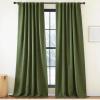 imageNICETOWN Room Darkening Patio Curtains for Sliding Door Hook BeltRod PocketBack Tab Thermal Window Treatment Room Divider Curtains for BedroomLiving Room Angora W100 x L84 1 PanelForest Green