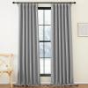 imageNICETOWN Room Darkening Patio Curtains for Sliding Door Hook BeltRod PocketBack Tab Thermal Window Treatment Room Divider Curtains for BedroomLiving Room Angora W100 x L84 1 PanelLight Grey