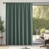 imageNICETOWN Room Darkening Patio Curtains for Sliding Door Hook BeltRod PocketBack Tab Thermal Window Treatment Room Divider Curtains for BedroomLiving Room Angora W100 x L84 1 PanelGreyish Green