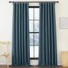 imageNICETOWN Room Darkening Patio Curtains for Sliding Door Hook BeltRod PocketBack Tab Thermal Window Treatment Room Divider Curtains for BedroomLiving Room Angora W100 x L84 1 PanelStone Blue