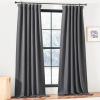 imageNICETOWN Room Darkening Patio Curtains for Sliding Door Hook BeltRod PocketBack Tab Thermal Window Treatment Room Divider Curtains for BedroomLiving Room Angora W100 x L84 1 PanelCharcoal Gray
