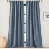 imageNICETOWN Room Darkening Patio Curtains for Sliding Door Hook BeltRod PocketBack Tab Thermal Window Treatment Room Divider Curtains for BedroomLiving Room Angora W100 x L84 1 PanelMist Blue