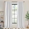 imageNICETOWN Room Darkening Patio Curtains for Sliding Door Hook BeltRod PocketBack Tab Thermal Window Treatment Room Divider Curtains for BedroomLiving Room Angora W100 x L84 1 PanelGreyish White