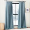 imageNICETOWN Room Darkening Patio Curtains for Sliding Door Hook BeltRod PocketBack Tab Thermal Window Treatment Room Divider Curtains for BedroomLiving Room Angora W100 x L84 1 PanelMist Blue