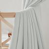 imageNICETOWN Room Darkening Patio Curtains for Sliding Door Hook BeltRod PocketBack Tab Thermal Window Treatment Room Divider Curtains for BedroomLiving Room Angora W100 x L84 1 PanelGreyish White