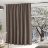 imageNICETOWN Room Darkening Patio Curtains for Sliding Door Hook BeltRod PocketBack Tab Thermal Window Treatment Room Divider Curtains for BedroomLiving Room Angora W100 x L84 1 PanelBrown