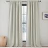 imageNICETOWN Room Darkening Patio Curtains for Sliding Door Hook BeltRod PocketBack Tab Thermal Window Treatment Room Divider Curtains for BedroomLiving Room Angora W100 x L84 1 PanelNatural